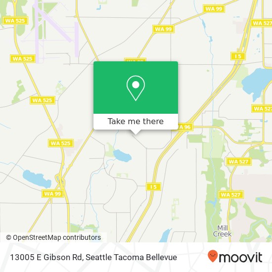 Mapa de 13005 E Gibson Rd, Everett, WA 98204