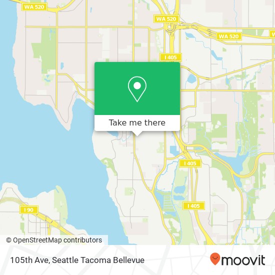 Mapa de 105th Ave, Bellevue, WA 98004