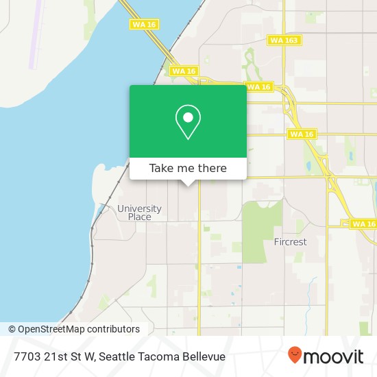 Mapa de 7703 21st St W, Tacoma, WA 98466