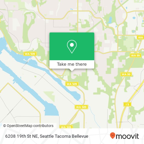 Mapa de 6208 19th St NE, Tacoma, WA 98422