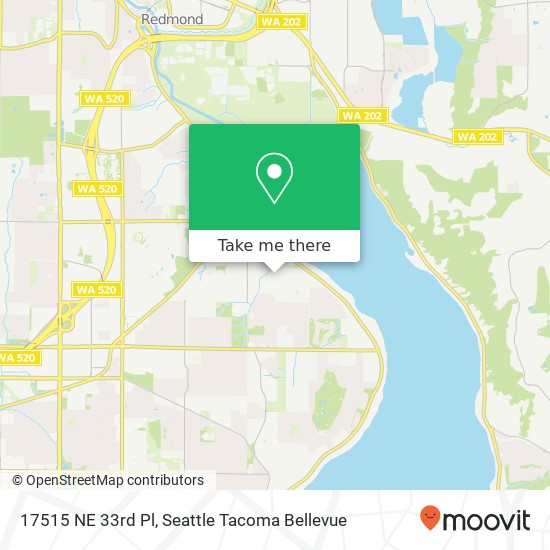 Mapa de 17515 NE 33rd Pl, Redmond, WA 98052