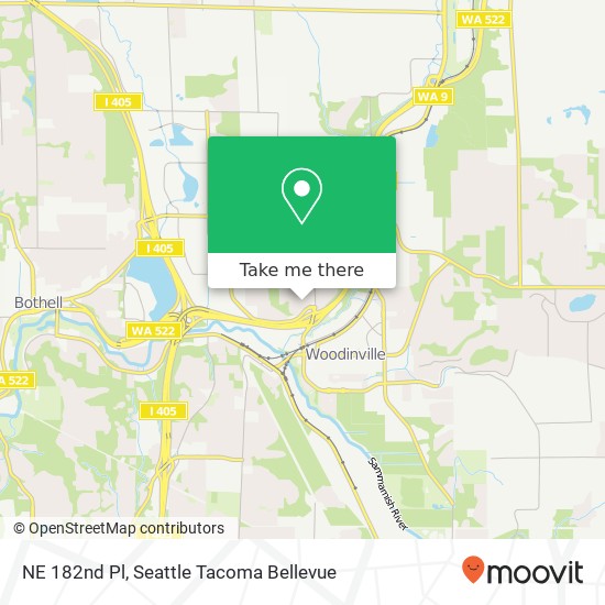 Mapa de NE 182nd Pl, Bothell, WA 98011