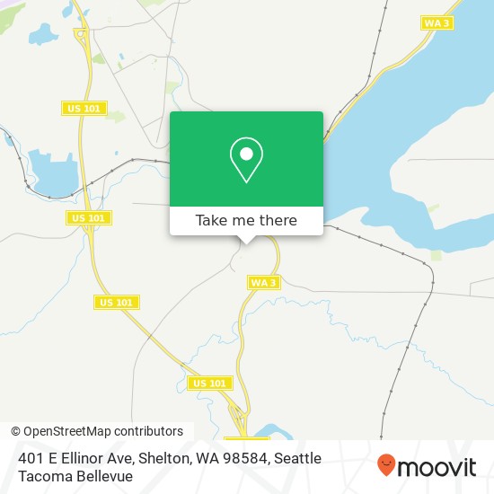 401 E Ellinor Ave, Shelton, WA 98584 map