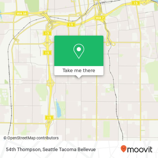 Mapa de 54th Thompson, Tacoma, WA 98408