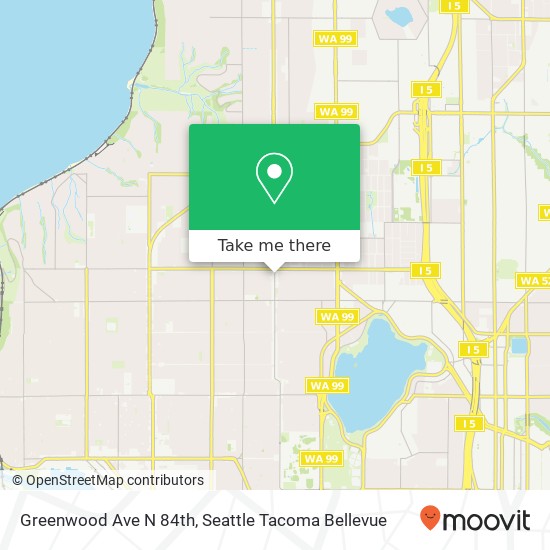 Mapa de Greenwood Ave N 84th, Seattle, WA 98103