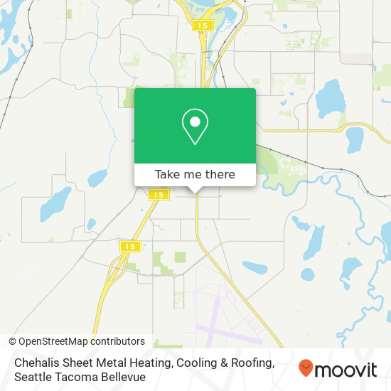 Mapa de Chehalis Sheet Metal Heating, Cooling & Roofing, 6135 Capitol Blvd SE