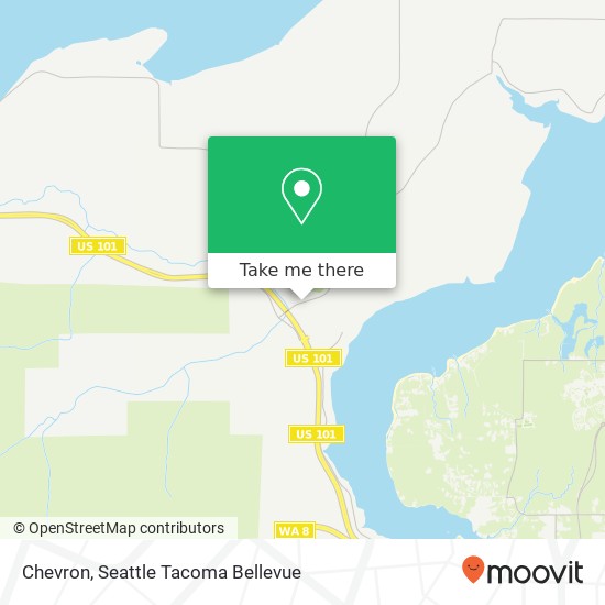 Mapa de Chevron, 3403 Steamboat Island Rd NW