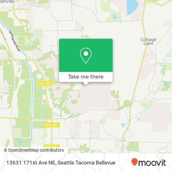 Mapa de 13631 171st Ave NE, Redmond, WA 98052