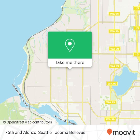 75th and Alonzo, Seattle, WA 98117 map