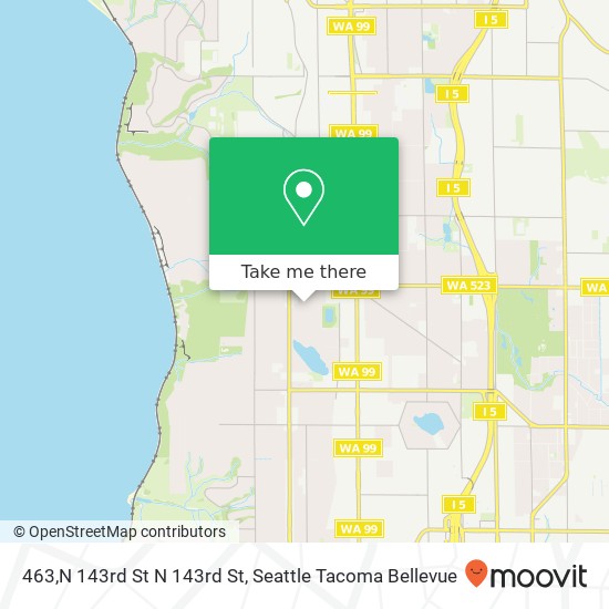 Mapa de 463,N 143rd St N 143rd St, Seattle, WA 98133