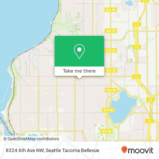 Mapa de 8324 6th Ave NW, Seattle, WA 98117