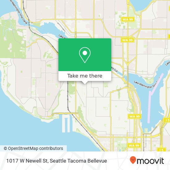 Mapa de 1017 W Newell St, Seattle, WA 98119