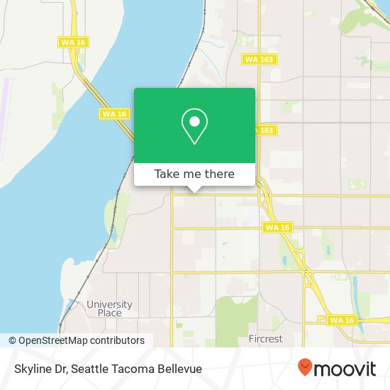 Skyline Dr, Tacoma, WA 98465 map