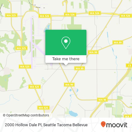 Mapa de 2000 Hollow Dale Pl, Everett, WA 98204