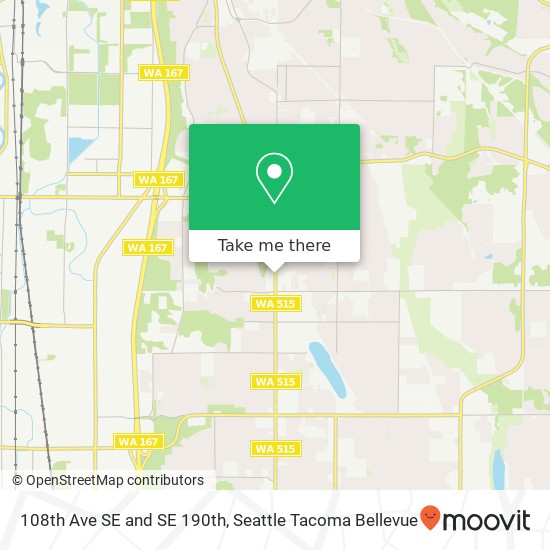 Mapa de 108th Ave SE and SE 190th, Renton, WA 98055