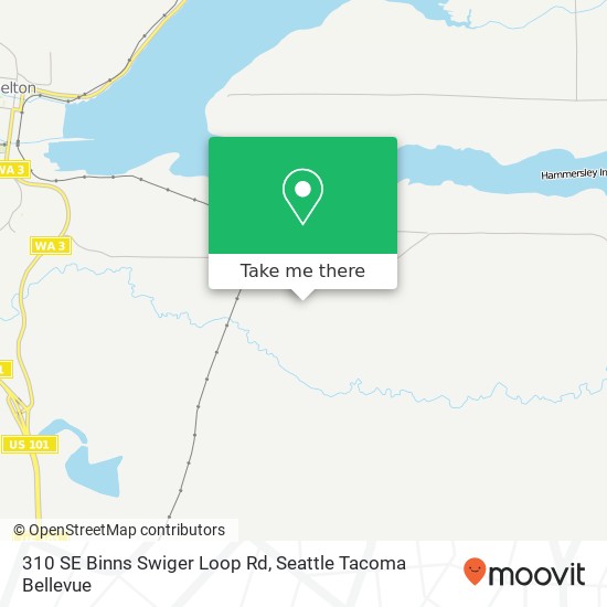 Mapa de 310 SE Binns Swiger Loop Rd, Shelton, WA 98584