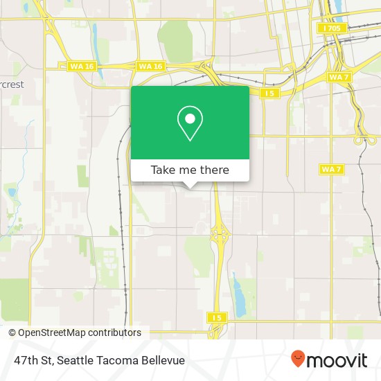 Mapa de 47th St, Tacoma, WA 98409