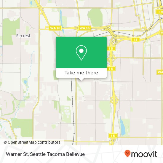 Mapa de Warner St, Tacoma, WA 98409