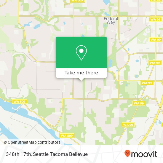 Mapa de 348th 17th, Federal Way, WA 98023