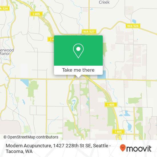 Mapa de Modern Acupuncture, 1427 228th St SE