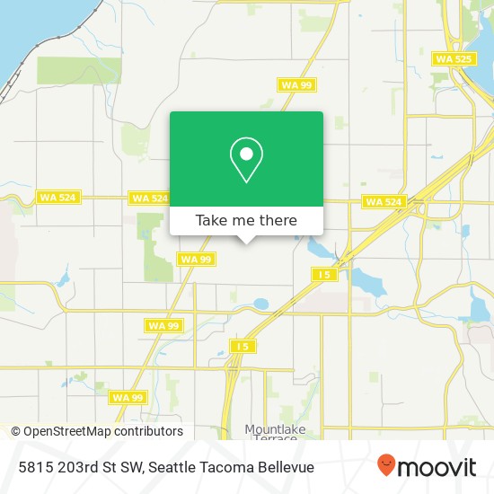 Mapa de 5815 203rd St SW, Lynnwood, WA 98036