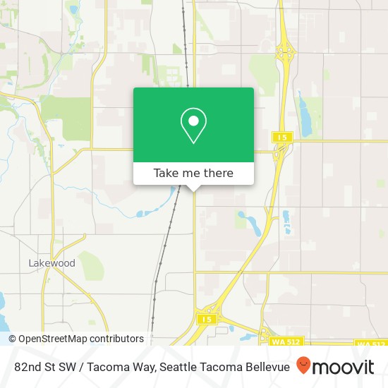 Mapa de 82nd St SW / Tacoma Way, Lakewood, WA 98499
