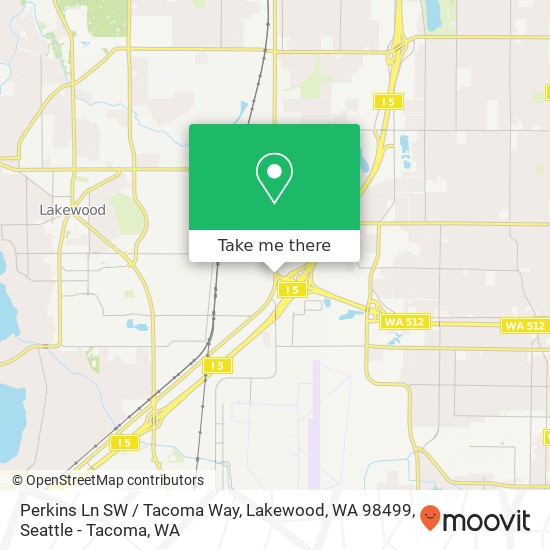Perkins Ln SW / Tacoma Way, Lakewood, WA 98499 map