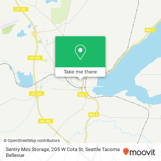 Mapa de Sentry Mini Storage, 205 W Cota St