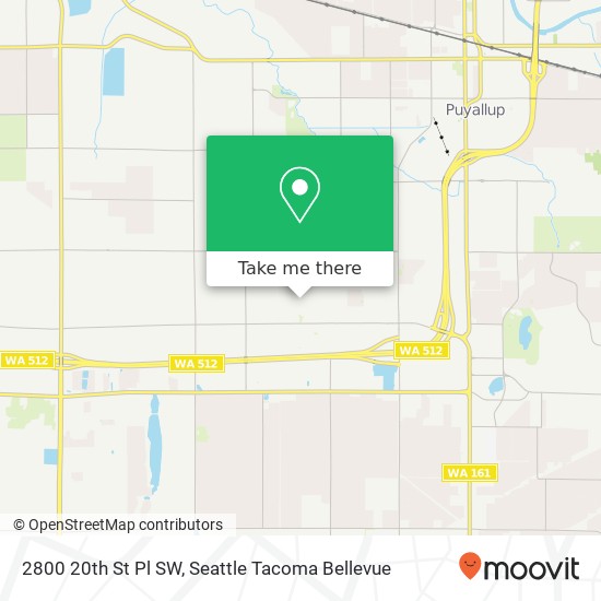 Mapa de 2800 20th St Pl SW, Puyallup, WA 98373