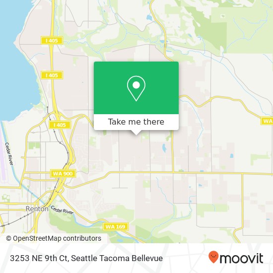 Mapa de 3253 NE 9th Ct, Renton, WA 98056