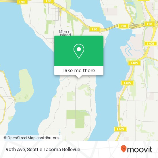 Mapa de 90th Ave, Mercer Island, WA 98040