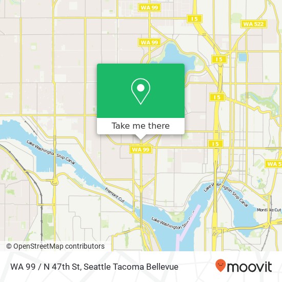 Mapa de WA 99 / N 47th St, Seattle, WA 98103