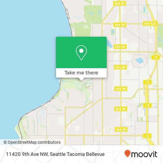 Mapa de 11420 9th Ave NW, Seattle, WA 98177