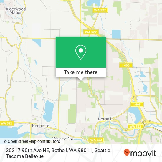 Mapa de 20217 90th Ave NE, Bothell, WA 98011