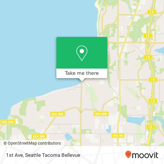 Mapa de 1st Ave, Des Moines, WA 98198