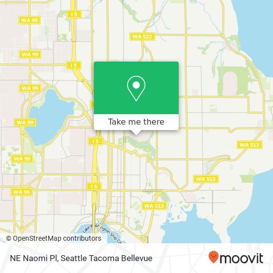 Mapa de NE Naomi Pl, Seattle, WA 98115