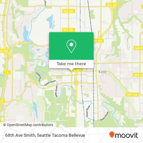 Mapa de 68th Ave Smith, Kent, WA 98032