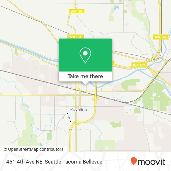 Mapa de 451 4th Ave NE, Puyallup, WA 98372