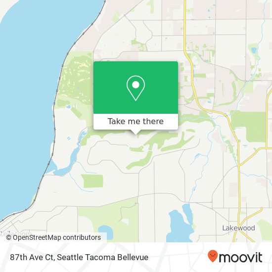 Mapa de 87th Ave Ct, Lakewood, WA 98498