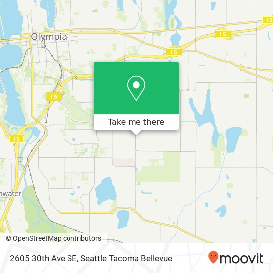 Mapa de 2605 30th Ave SE, Olympia, WA 98501