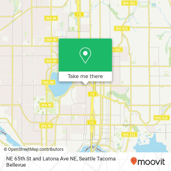 Mapa de NE 65th St and Latona Ave NE, Seattle, WA 98115