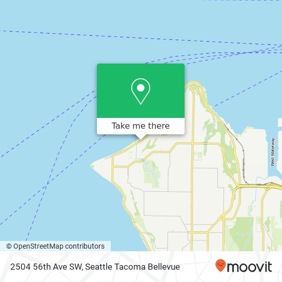 Mapa de 2504 56th Ave SW, Seattle, WA 98116