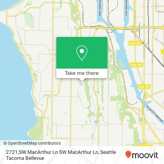 Mapa de 2721,SW MacArthur Ln SW MacArthur Ln, Seattle, WA 98126