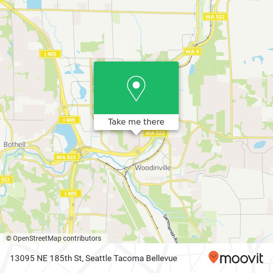 Mapa de 13095 NE 185th St, Woodinville, WA 98072