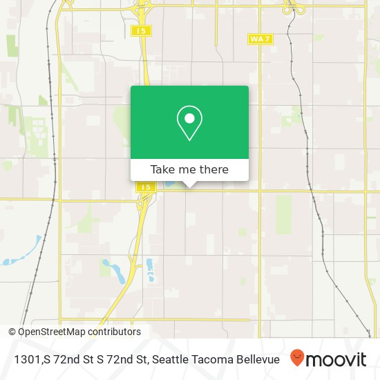 Mapa de 1301,S 72nd St S 72nd St, Tacoma, WA 98408