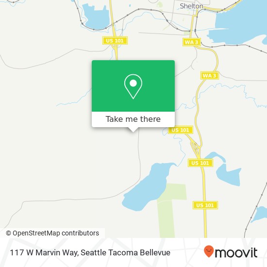 Mapa de 117 W Marvin Way, Shelton, WA 98584