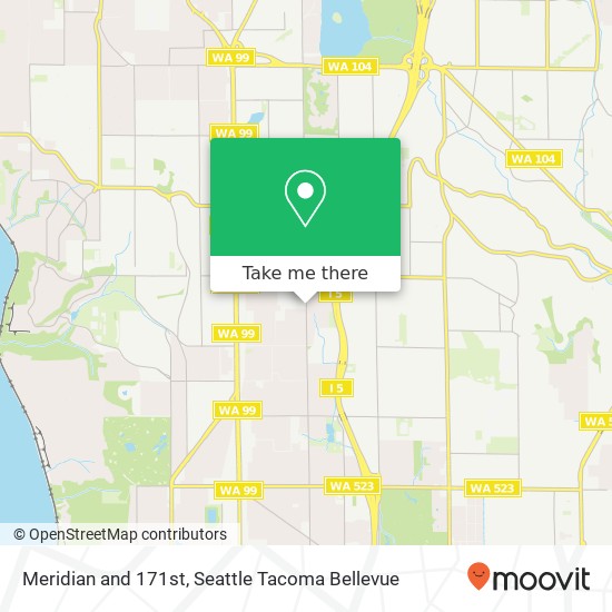Mapa de Meridian and 171st, Shoreline, WA 98133