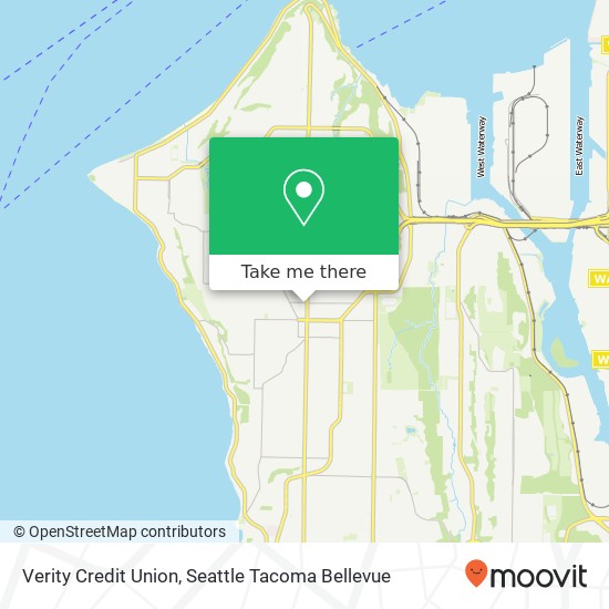 Mapa de Verity Credit Union, 4505 California Ave SW