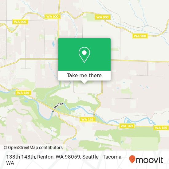 Mapa de 138th 148th, Renton, WA 98059