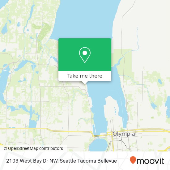 Mapa de 2103 West Bay Dr NW, Olympia, WA 98502